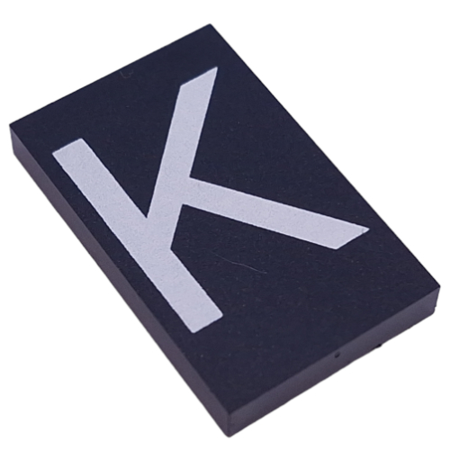 Modulex Tile 5 x 8 without Internal Support with White 'K' print