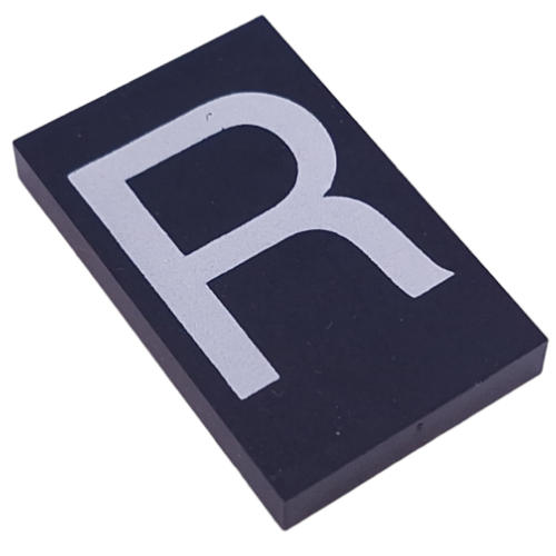 Modulex Tile 5 x 8 without Internal Support with White 'R' print