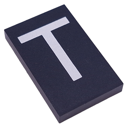 Modulex Tile 5 x 8 without Internal Support with White 'T' print