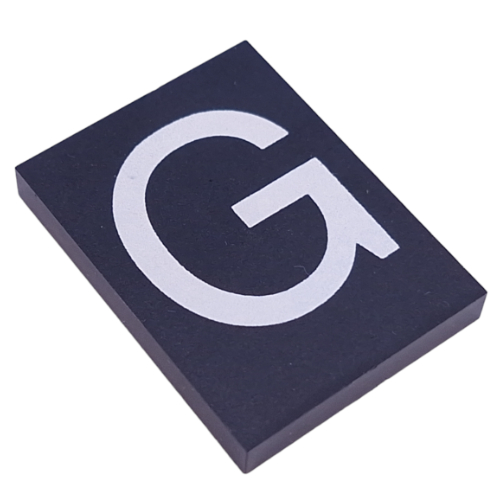 Modulex Tile 6 x 8 without Internal Support with White 'G' print