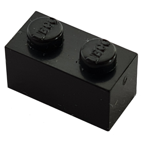 Modulex Brick 1 x 2 with LEGO on Stud