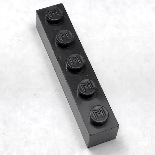 Modulex Brick 1 x 5 with M on Stud