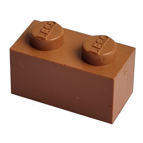 Modulex Brick 1 x 2 with LEGO on Stud
