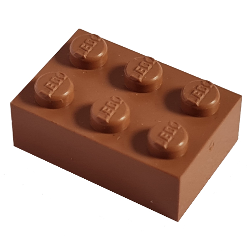 Modulex Brick 2 x 3 with LEGO on Studs
