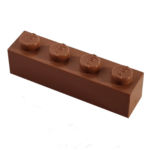 Modulex Brick 1 x 4 with LEGO on Stud