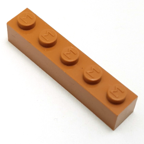 Modulex Brick 1 x 5 with M on Stud