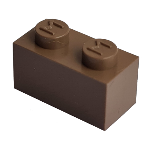 Modulex Brick 1 x 2 with M on Stud