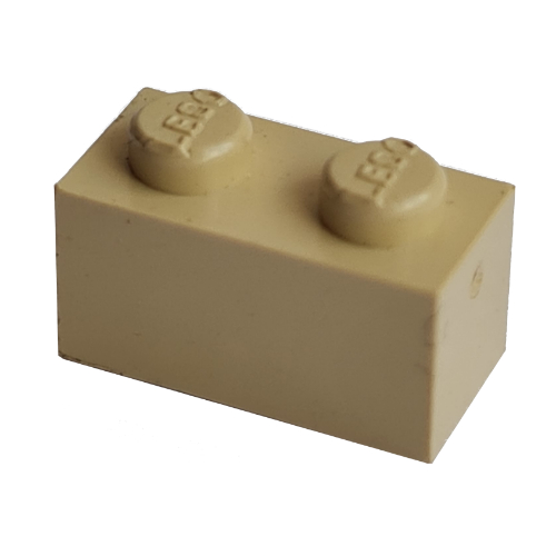 Modulex Brick 1 x 2 with LEGO on Stud