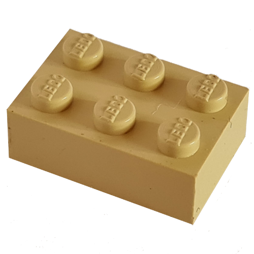 Modulex Brick 2 x 3 with LEGO on Studs