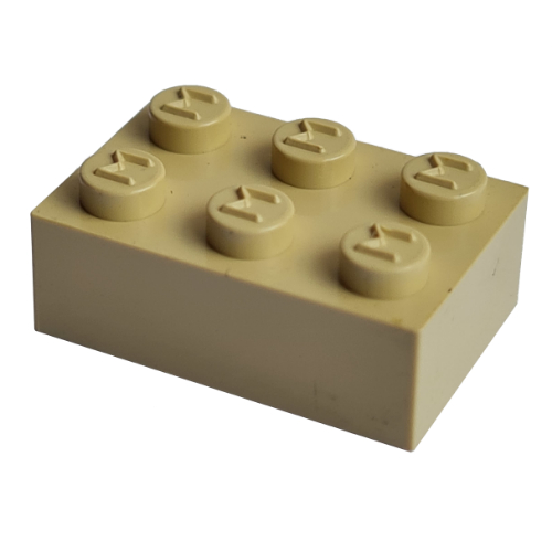 Modulex Brick 2 x 3 with M on Studs