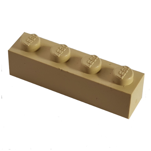 Modulex Brick 1 x 4 with LEGO on Stud