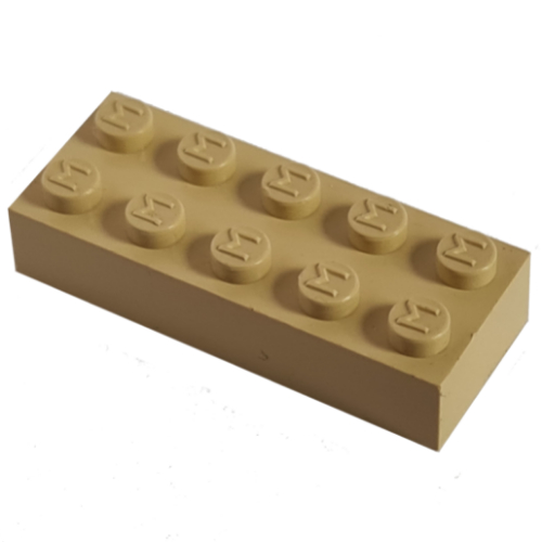 Modulex Brick 2 x 5 with M on Studs