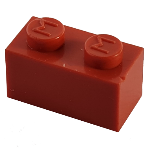 Modulex Brick 1 x 2 with M on Stud