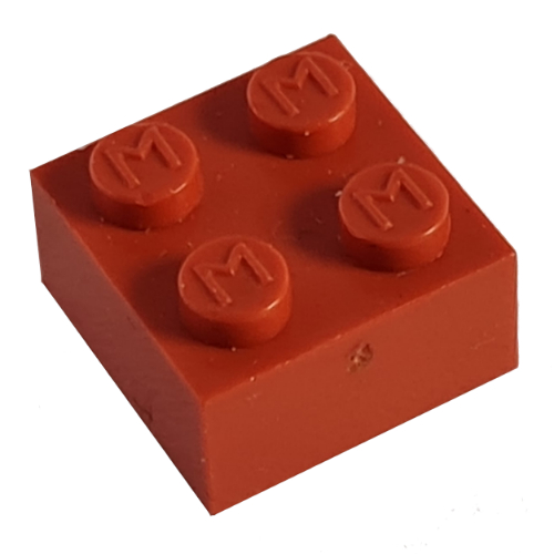 Modulex Brick 2 x 2 with M on Studs