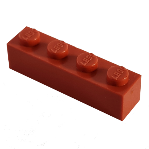 Modulex Brick 1 x 4 with LEGO on Stud