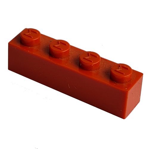 Modulex Brick 1 x 4 with M on Stud