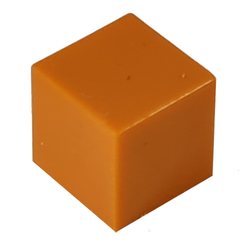 Modulex Tile 1 x 1 with Black Thin 'C' Print with No Lining