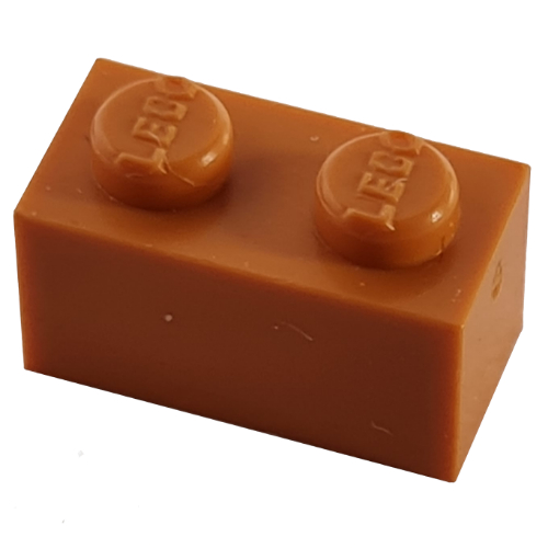 Modulex Brick 1 x 2 with LEGO on Stud