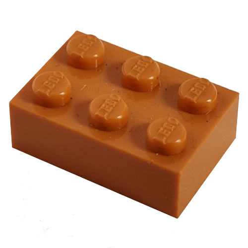 Modulex Brick 2 x 3 with LEGO on Studs