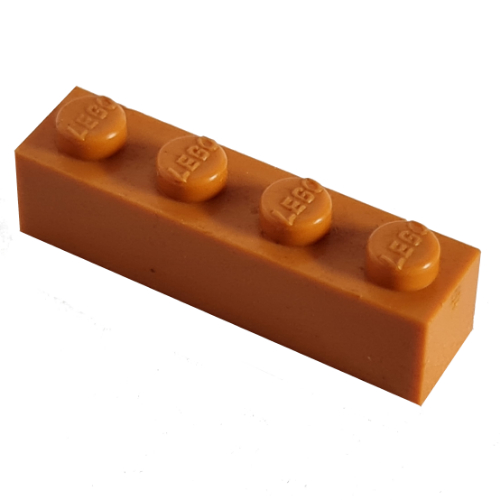Modulex Brick 1 x 4 with LEGO on Stud
