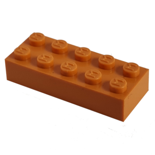 Modulex Brick 2 x 5 with M on Studs