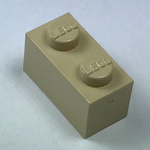 Modulex Brick 1 x 2 with LEGO on Stud