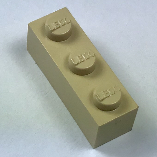 Modulex Brick 1 x 3 with LEGO on Stud