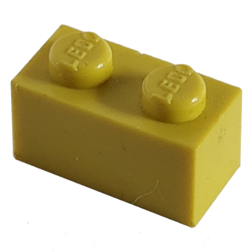Modulex Brick 1 x 2 with LEGO on Stud
