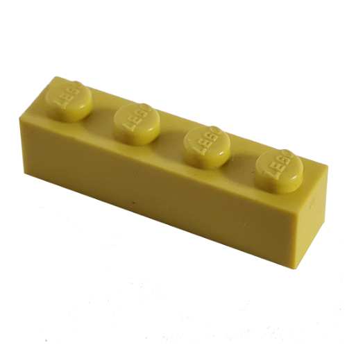 Modulex Brick 1 x 4 with LEGO on Stud