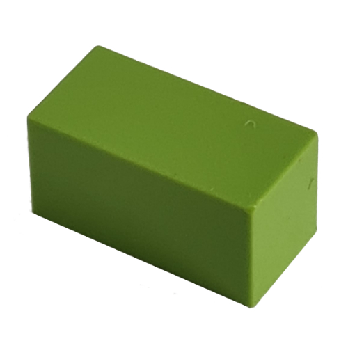 Modulex Tile 1 x 2 with White 'VAK' print, without Internal Supports