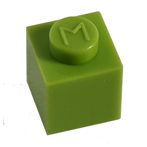 Modulex Brick 1 x 1 with M on Stud