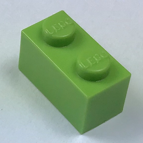 Modulex Brick 1 x 2 with LEGO on Stud