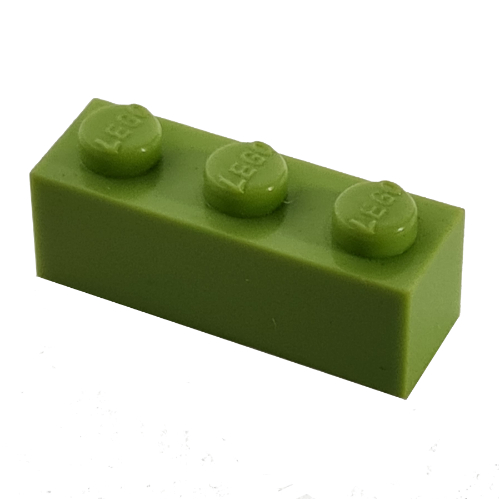 Modulex Brick 1 x 3 with LEGO on Stud