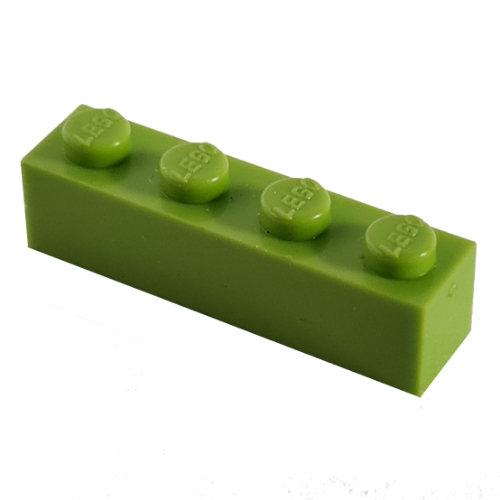Modulex Brick 1 x 4 with LEGO on Stud
