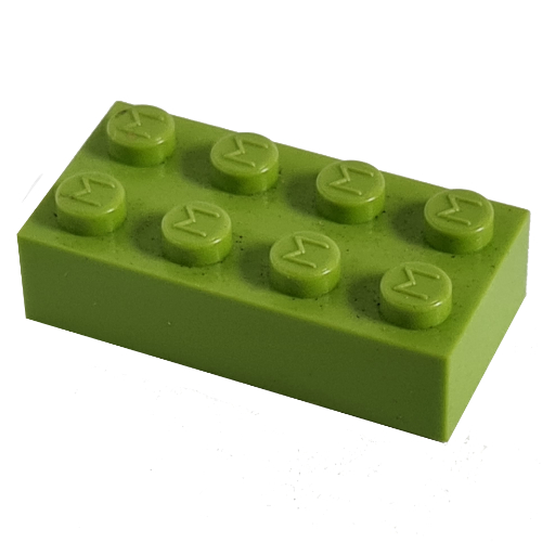 Modulex Brick 2 x 4 with M on Studs