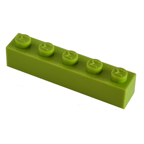 Modulex Brick 1 x 5 with M on Stud