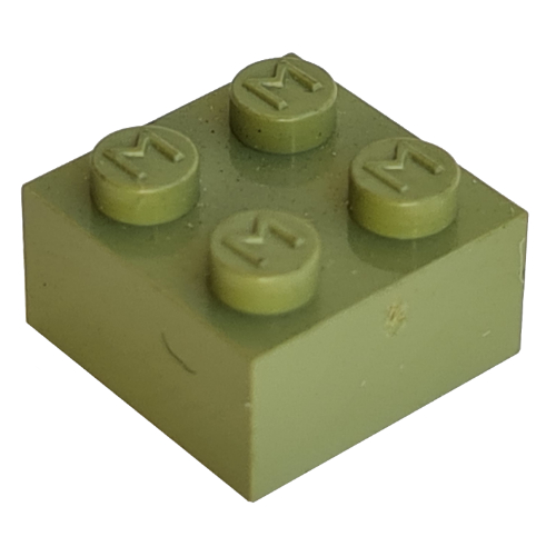 Modulex Brick 2 x 2 with M on Studs
