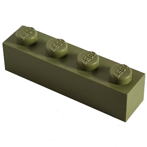 Modulex Brick 1 x 4 with LEGO on Stud