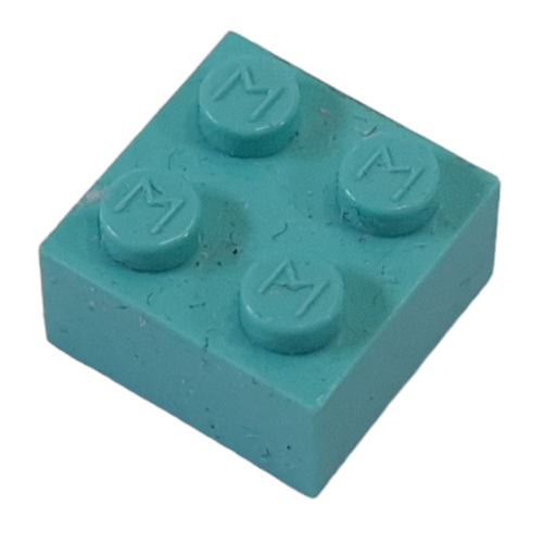 Modulex Brick 2 x 2 with M on Studs