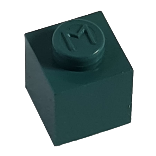 Modulex Brick 1 x 1 with M on Stud