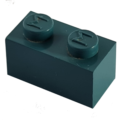 Modulex Brick 1 x 2 with M on Stud