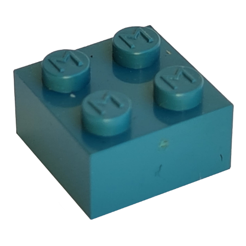 Modulex Brick 2 x 2 with M on Studs