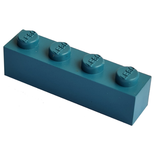 Modulex Brick 1 x 4 with LEGO on Stud