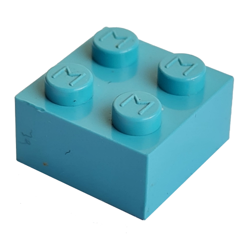 Modulex Brick 2 x 2 with M on Studs