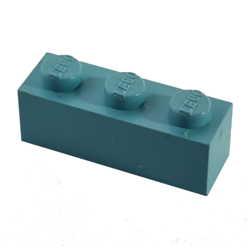 Modulex Brick 1 x 3 with LEGO on Stud