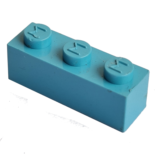 Modulex Brick 1 x 3 with M on Stud