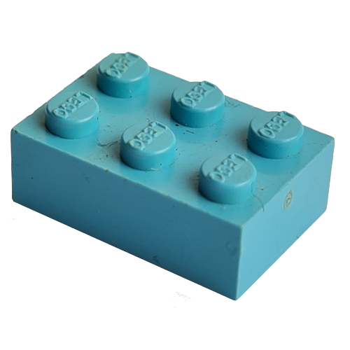 Modulex Brick 2 x 3 with LEGO on Studs