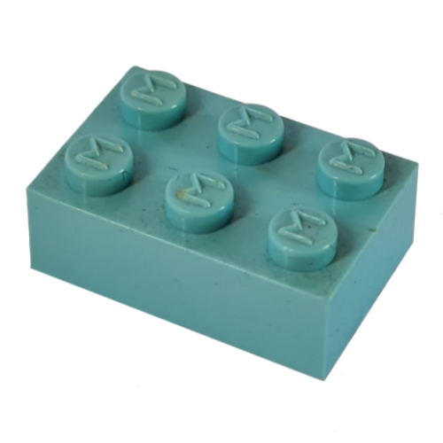 Modulex Brick 2 x 3 with M on Studs