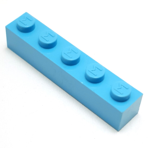 Modulex Brick 1 x 5 with M on Stud