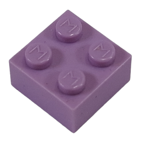 Modulex Brick 2 x 2 with M on Studs